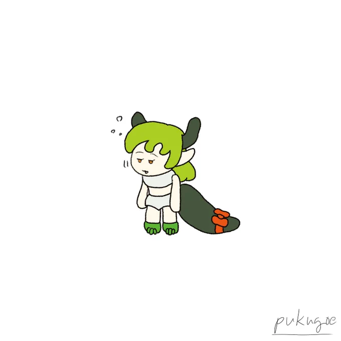 本日の30分集中描き(-15分) ねむい