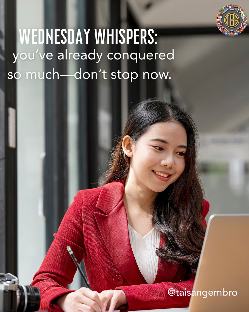 TaisangMKT's tweet photo. Wednesday whispers a reminder: youโve already achieved so much, so keep going! Midweek is the perfect time to push forward, stay strong, and finish the week even stronger. ๐ชโจ
#WednesdayMotivation #KeepGoing #MidweekEnergy #StayStrong #SuccessMindset https://t.co/S5cvnHbYoZ