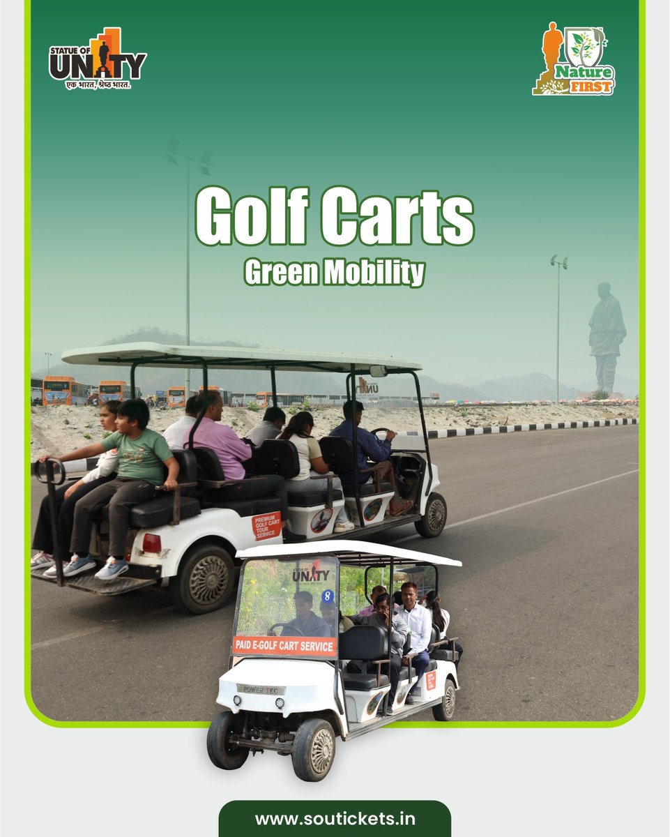souindia's tweet image. Where mobility meets responsibility. At Ekta Nagar, every ride—be it electric buses, bicycles, golf carts, or the Pink Auto Service—reflects a commitment to sustainability, accessibility and a cleaner future. 

#NatureFirst #GreenMobility  #CleanTransport #EktaNagar