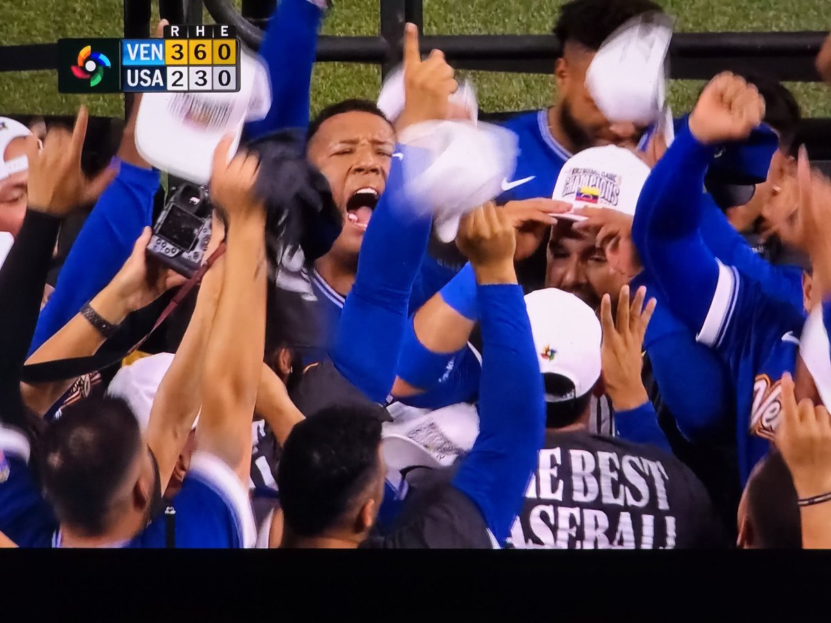 TomGPost's tweet photo. So happy for the Venezuelan team. They and their country has been through so much in 2026. And it was really Lopez with his cajones that put the team in position to win. #worldbaseballclassic https://t.co/odDBGdT6I8