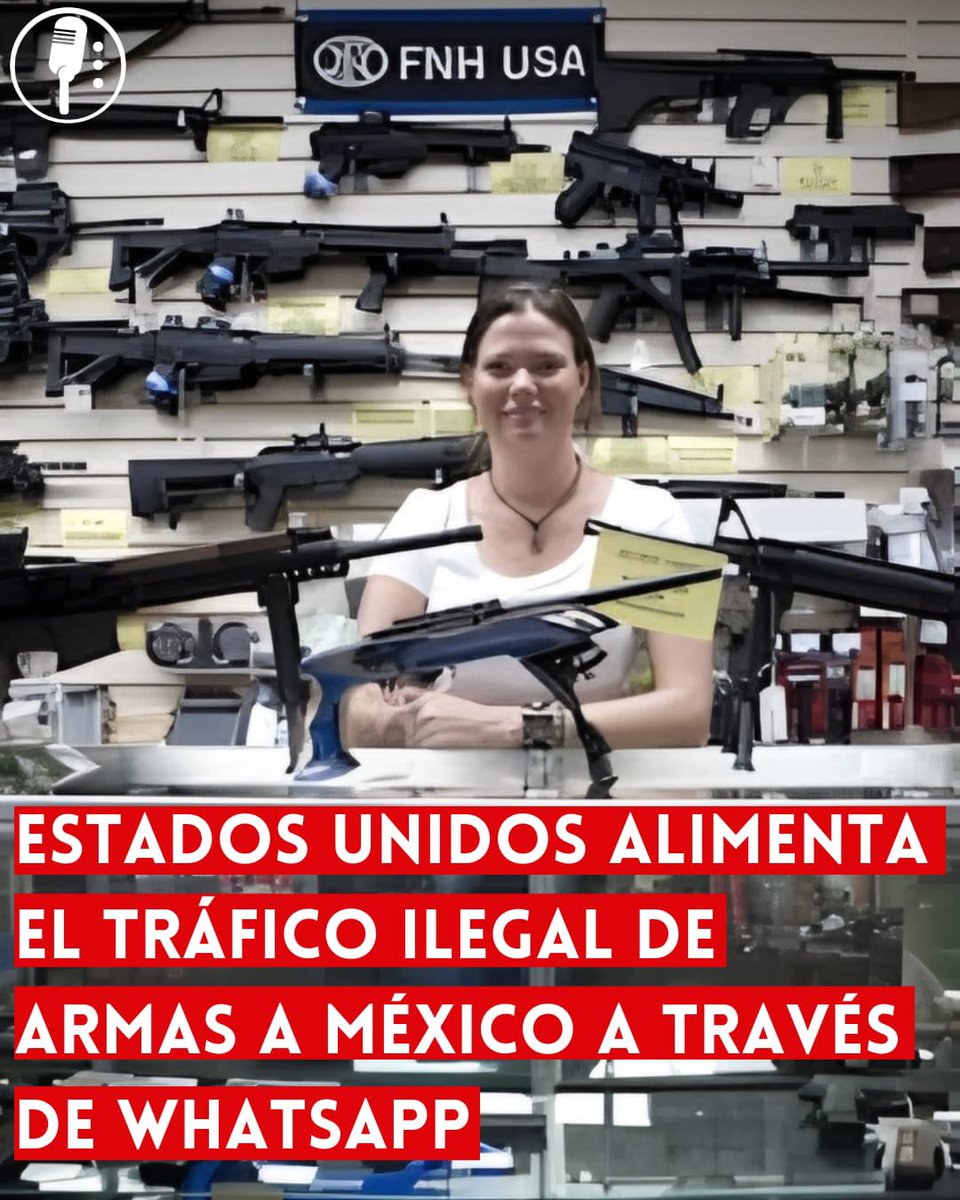 ⭕ OJO | ESTADOS UNIDOS ALIMENTA EL TRÁFICO ILEGAL DE ARMAS A MÉXICO A TRAVÉS DE WHATSAPP

El tráfico de armas a México se dispara durante la administración de Trump (<a href="/POTUS/">President Donald J. Trump</a>). Los narcos piden rifles y municiones por WhatsApp, alimentando la violencia en el país.