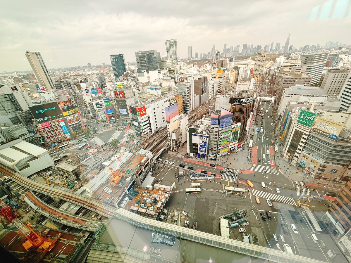a_ino's tweet photo. 打合せで渋谷のスクランブルスクエア！
上層階あがると写真撮っちゃうねーw https://t.co/Yu6fxitXsJ