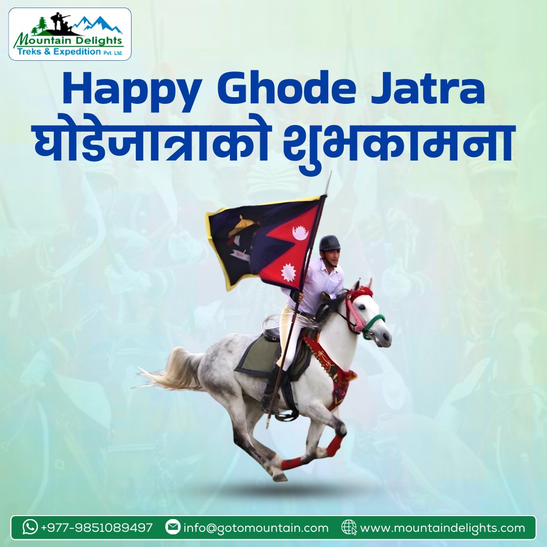 DelightsTrek's tweet photo. "Wishing everyone a joyful Ghode Jatra filled with vibrant traditions, cultural pride, and the lively spirit that makes this celebration so unique." https://t.co/eFuJPJ2AjQ