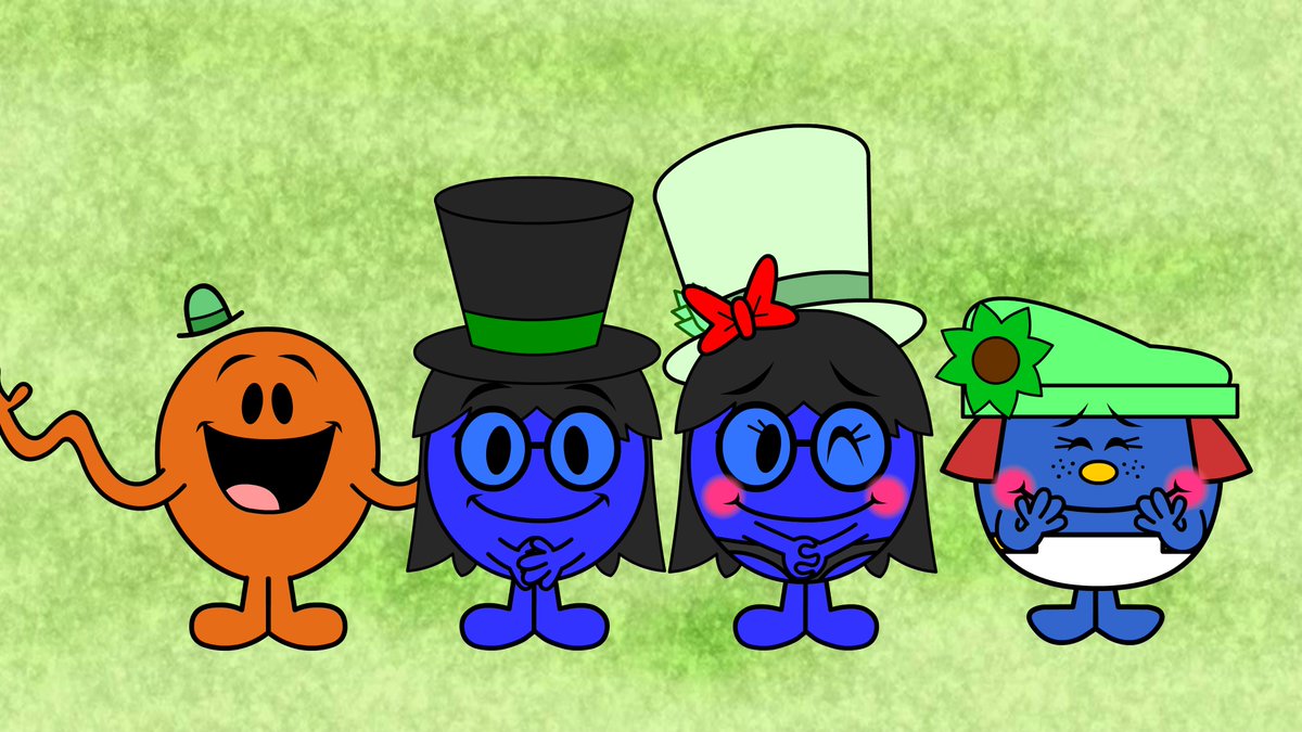 KyansWorld's tweet photo. KyansWorldCartoon Wearing Green Hats https://t.co/r8xj1BCOEK