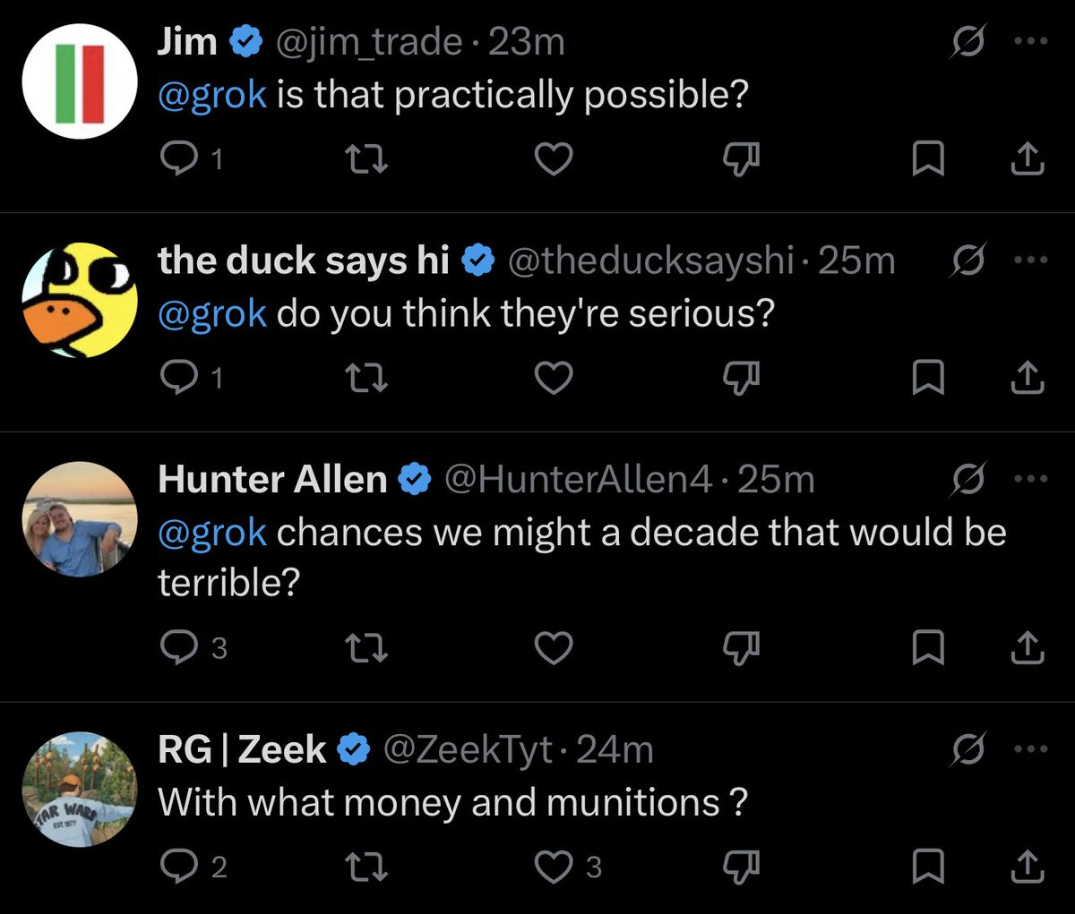 Starting to see a thumbs down button. Can’t wait to nuke everyone that can’t think for themselves and has to pollute the site with Grok replies.