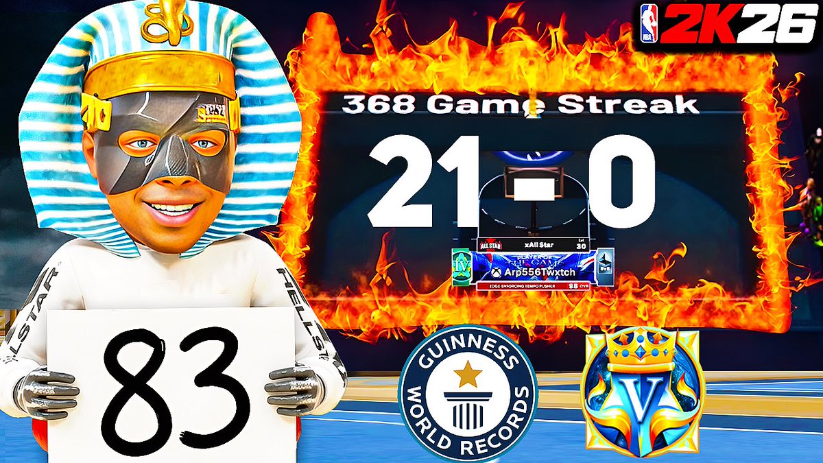 “I BROKE the WORLD RECORD for the HIGHEST STREAK EVER on NBA 2K26 😳🔥” youtu.be/sOBDLMf7LlE?si…