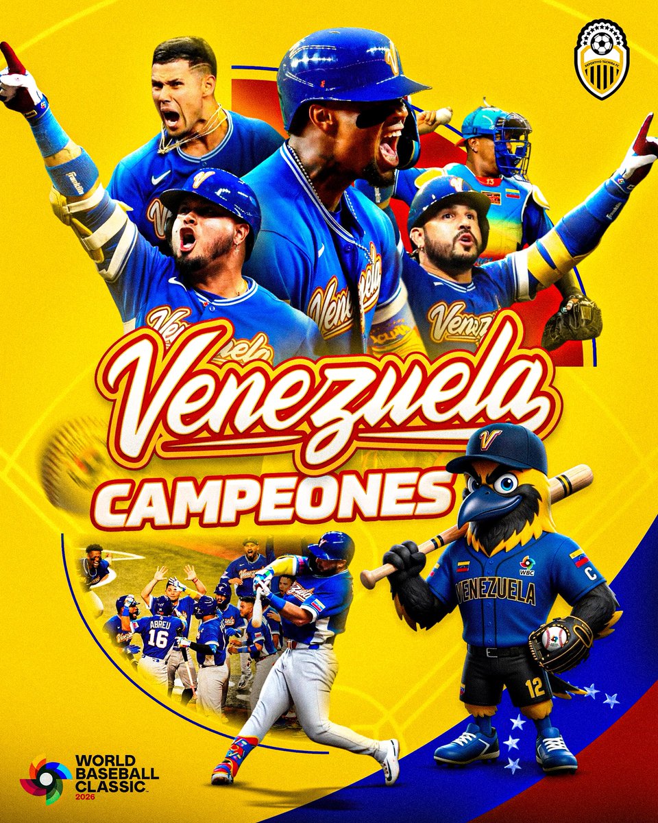 🔝 El ORGULLO no nos cabe en el pecho, se vale reír, llorar, saltar, gritar, porque es una noche HISTÓRICA para el deporte venezolano, HOY nuestro @teambeisbolve se tituló CAMPEÓN del Clásico Mundial de Béisbol 🏆

👏 Felicitaciones, muchachos, el trabajo en equipo dio sus frutos