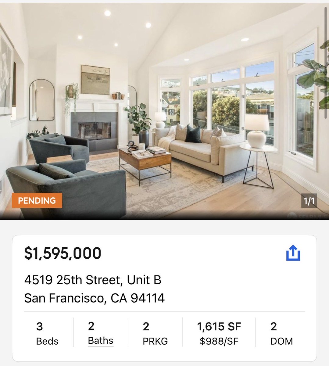 mvparent_'s tweet photo. Monitor this unit in Noe Valley as well; easily going to go 600k over asking after I assume multiple offers over one weekend of showings https://t.co/dZi7wd8xTR