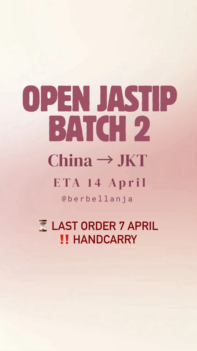 ⁷ jastip china | mt after dm tweet media