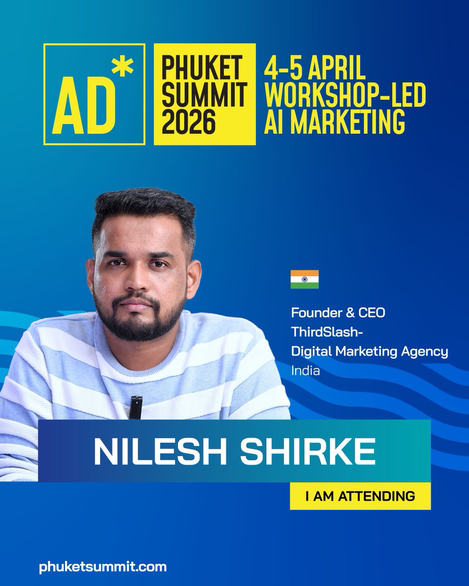 I’m attending the Phuket AI Marketing Summit 4-5 Apr '26, in Phuket, Thailand.
Running an agency, I’m always looking for what’s working right now!
Looking forward to learning and hopefully connecting with a few good people there.
Let’s meet if you’re attending.

#PhuketSummit2026