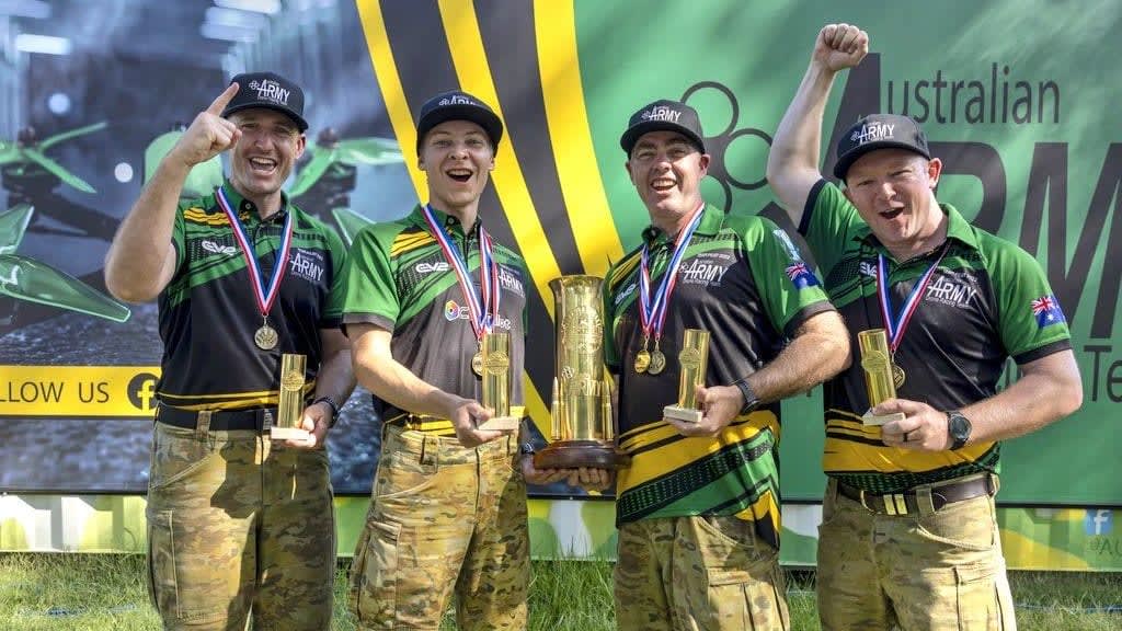 ausaviation's tweet photo. The Australian Defence Force Drone Racing Team has successfully defended their sixth consecutive championship title during the Military International Drone Racing Tournament in Sydney. #aviation #aerospace
https://t.co/cizYaccnxg https://t.co/g3upBPSX4X