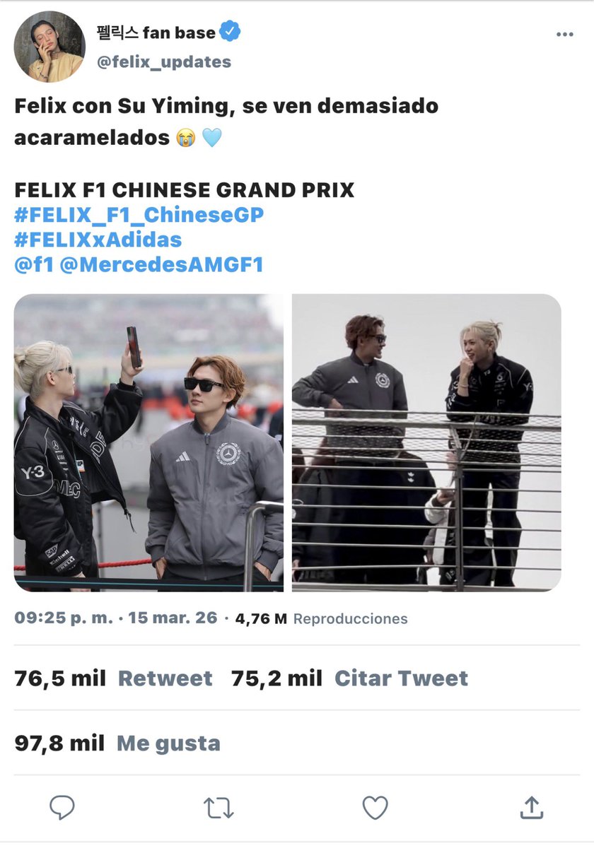 innieluvsz's tweet photo. “Es mío” / #Chanlix few tweets. 

Donde Felix estuvo muy pegado a un medallista que es su admirador, y esto que pone furioso a Chris. Pero.. ellos nunca seran novios, cierto? https://t.co/o1tPD3XKlH