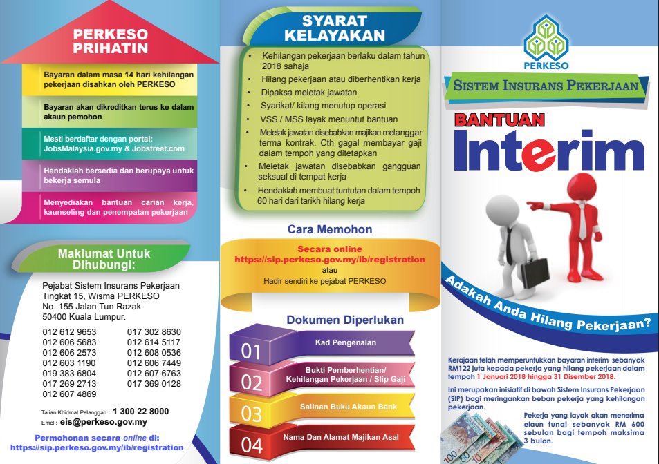 faridaffy's tweet photo. Keenam: Dari tarikh last kerja hingga 60 hari yang akan datang, apply SIP (Sistem Insurans Pekerja). Ada banyak bantuan termasuk RM600 sebulan kalau layak.

Yang penting jangan down, and ambil masa bertenang. Alhamdulillah wife aku dapat dah kerja baru. https://t.co/Gx6se9tryX
