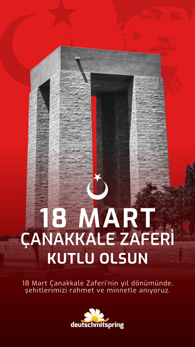springverlag's tweet photo. 18 Mart Çanakkale Zaferi'nin 111. yıl dönümünde başta Ulu Önderimiz Gazi Mustafa Kemal Atatürk olmak üzere tüm şehitlerimizi ve gazilerimizi saygıyla, minnetle ve rahmetle anıyoruz. https://t.co/9wXX5k0oGC