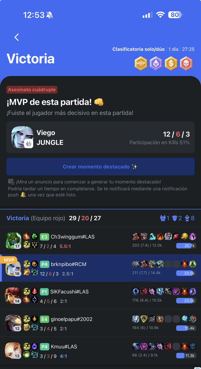 TcMateo29's tweet photo. Che no volví tan mal. Tendré que seguir documentando mi subida a Challenger🤓 https://t.co/S04Hggfqps