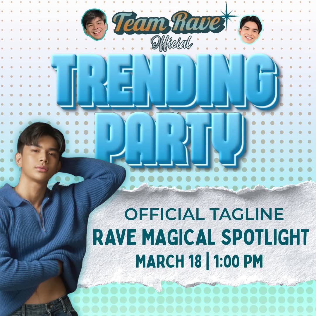 Hello everyone! Please be advised that we will have a trending party later starting at 1 PM. We’re hoping for everyone’s cooperation. Thank you!

#RaveVictoria