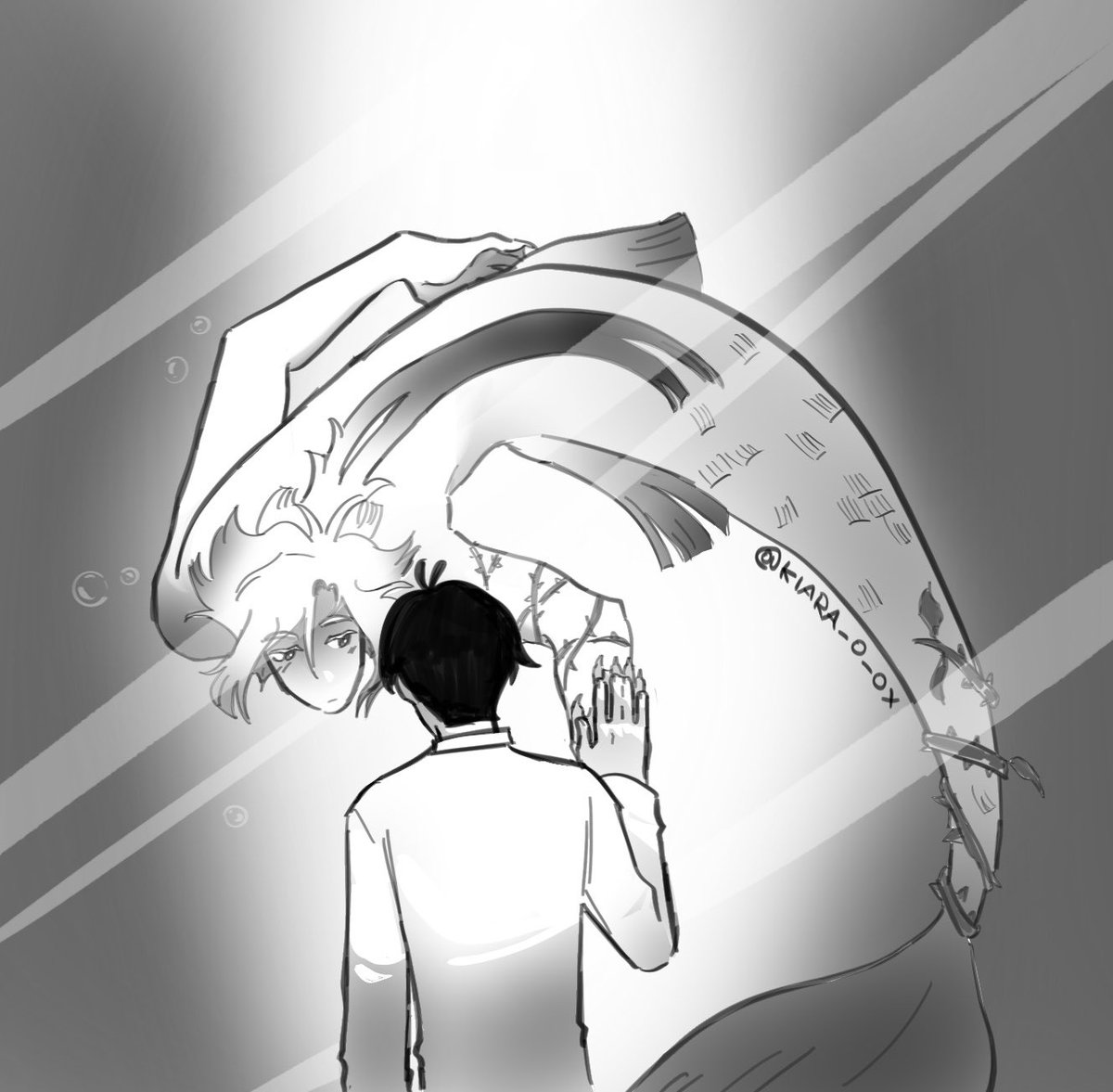 kboom_0's tweet image. Vi un dibujo de kaiser tritón 🧜‍♂️ y amé, necesito una historia de kaiser siendo capturado e isagi, siendo biólogo marino. O algo tipo la forma del agua. #kaiser #isagi #kaisagi #kiis #bluelock