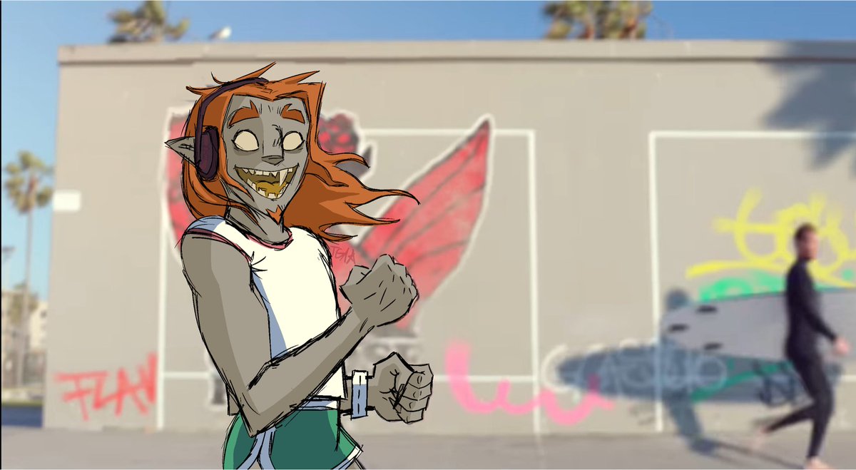 21Silverberry's tweet photo. I drew my oc in 2Ds place- while trying to replicate the style. I think I did ok- didn’t clean up any of the line art though 

#digitalart #art #gorillaz #gorillaz2d #oc #originalcharacter https://t.co/znvsx4UTec