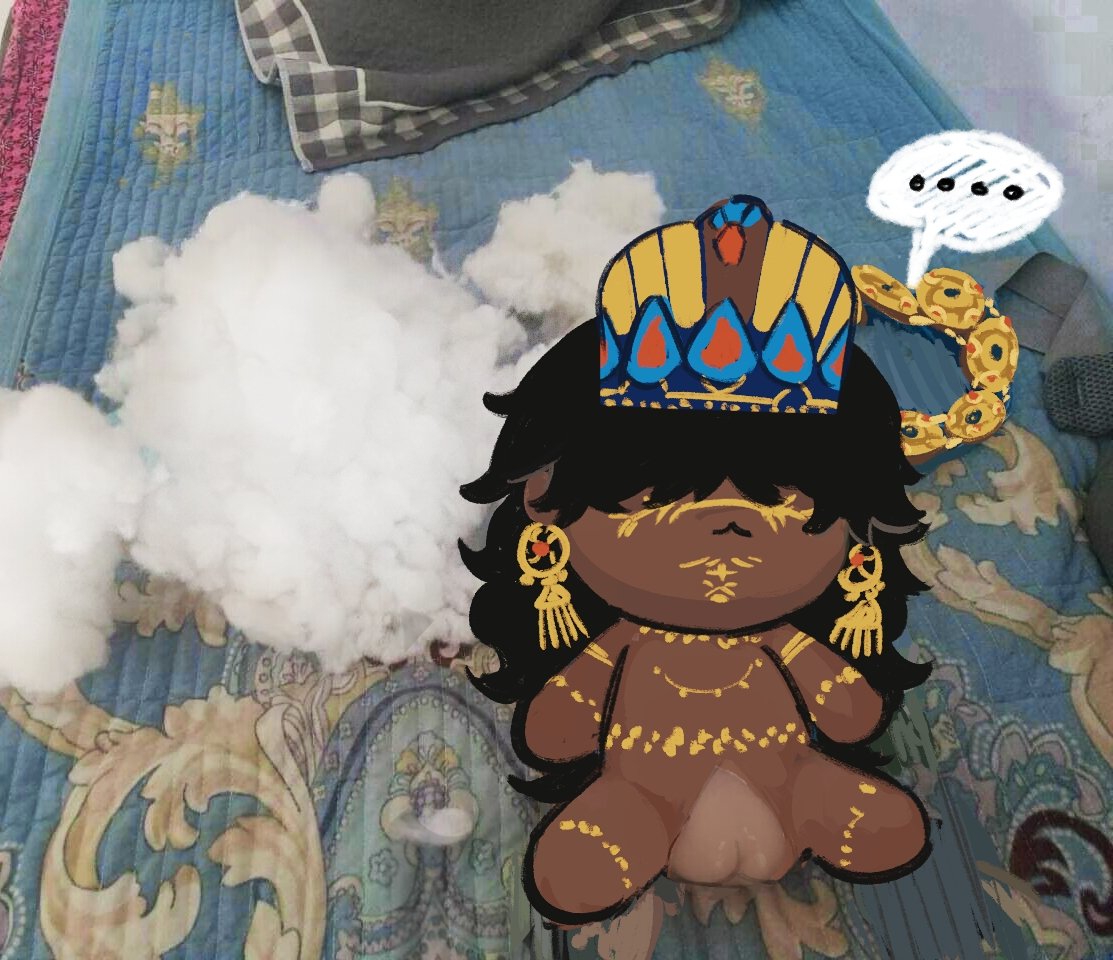 苏丹：爱卿会拿我的棉花娃娃干什么呢？
阿尔图：（掏棉花塞入斐济杯）