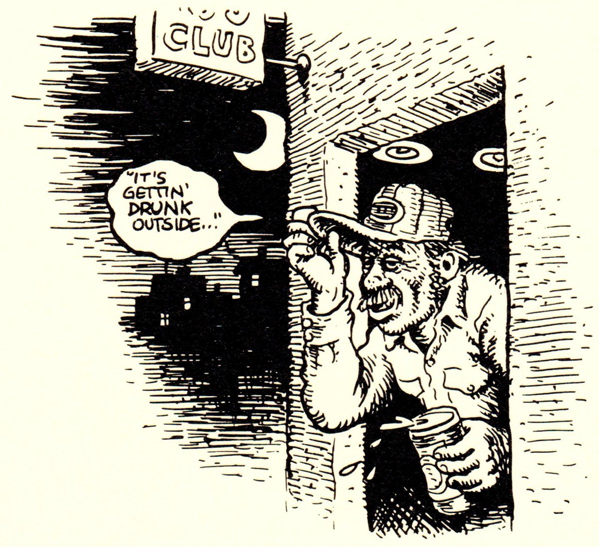 Robert Crumb, "It’s gettin’ drunk outside…" (1984)