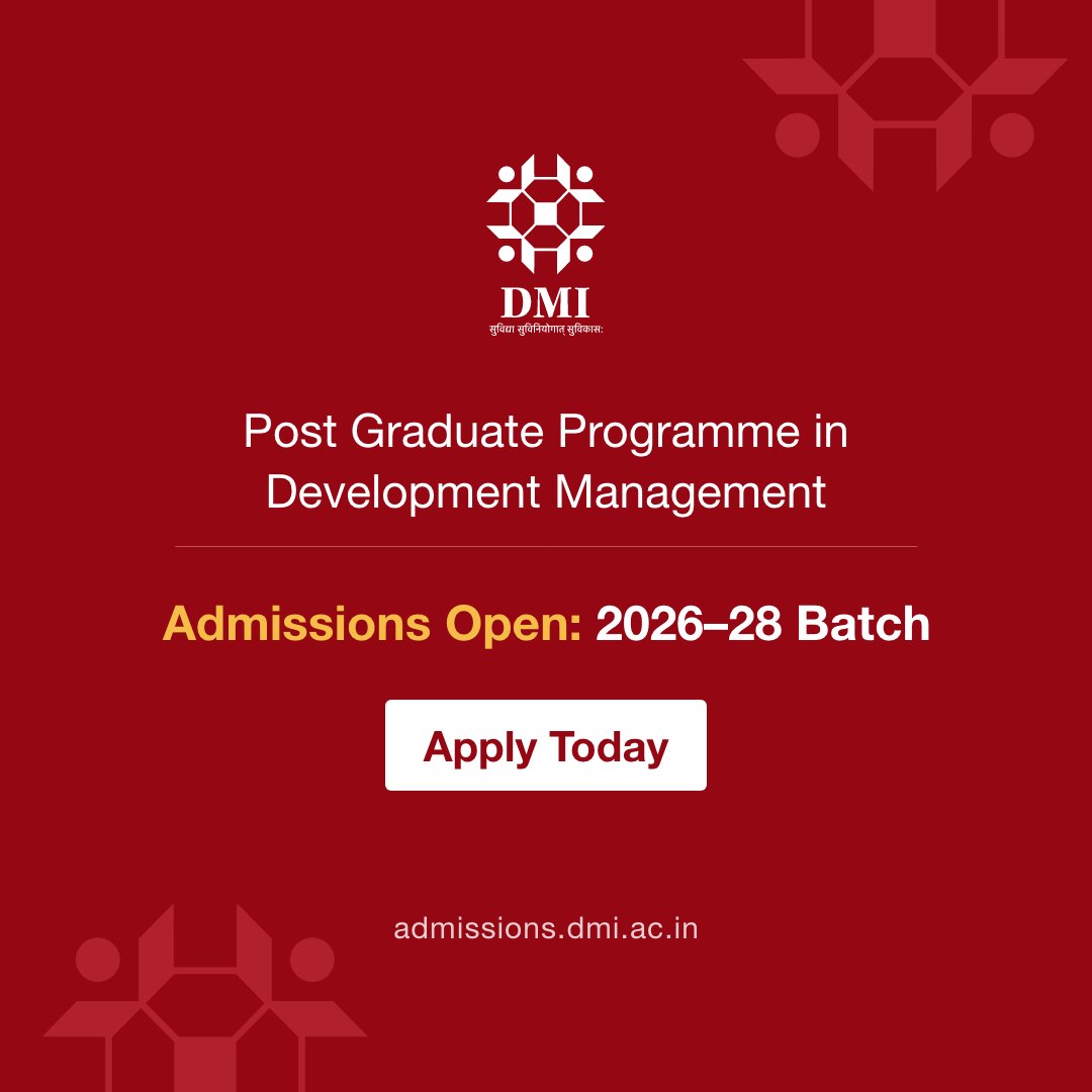 What’s in a Scholarship at DMI?
Category-wise entrance-based tuition waivers, university topper scholarships, term- wise academic-based Scholarship upto 100%.
#DMI #Scholarships #PGDM