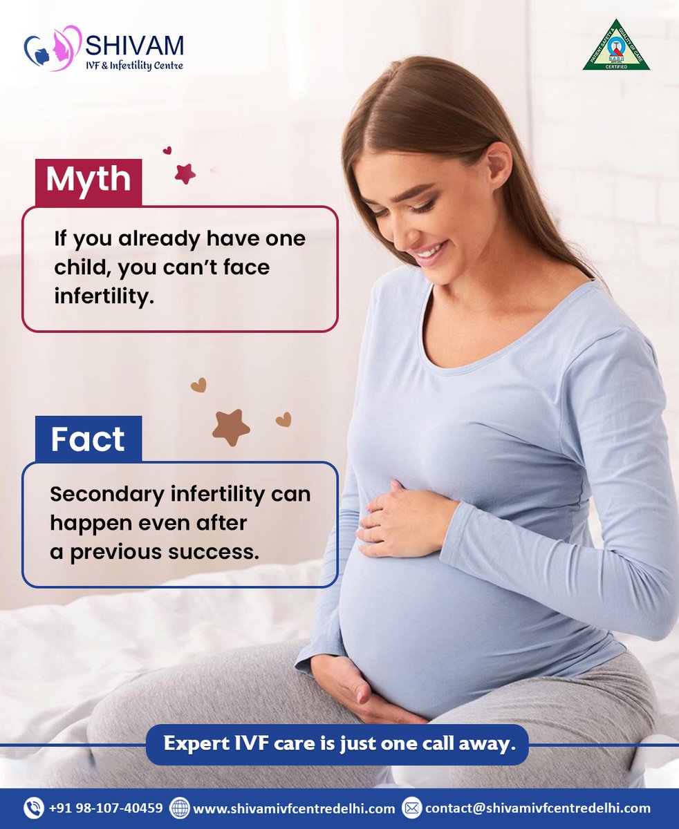 IvfShivam's tweet photo. Struggling to conceive again? 🤍
Secondary infertility is more common than you think.With advanced IVF care, hope is always alive 👶✨
📞 Take the next step today.
#SecondaryInfertility #IVFJourney #InfertilitySupport #IVFTreatment #HopeForParenthood #ShivamIVF https://t.co/6TEFnWxW6q