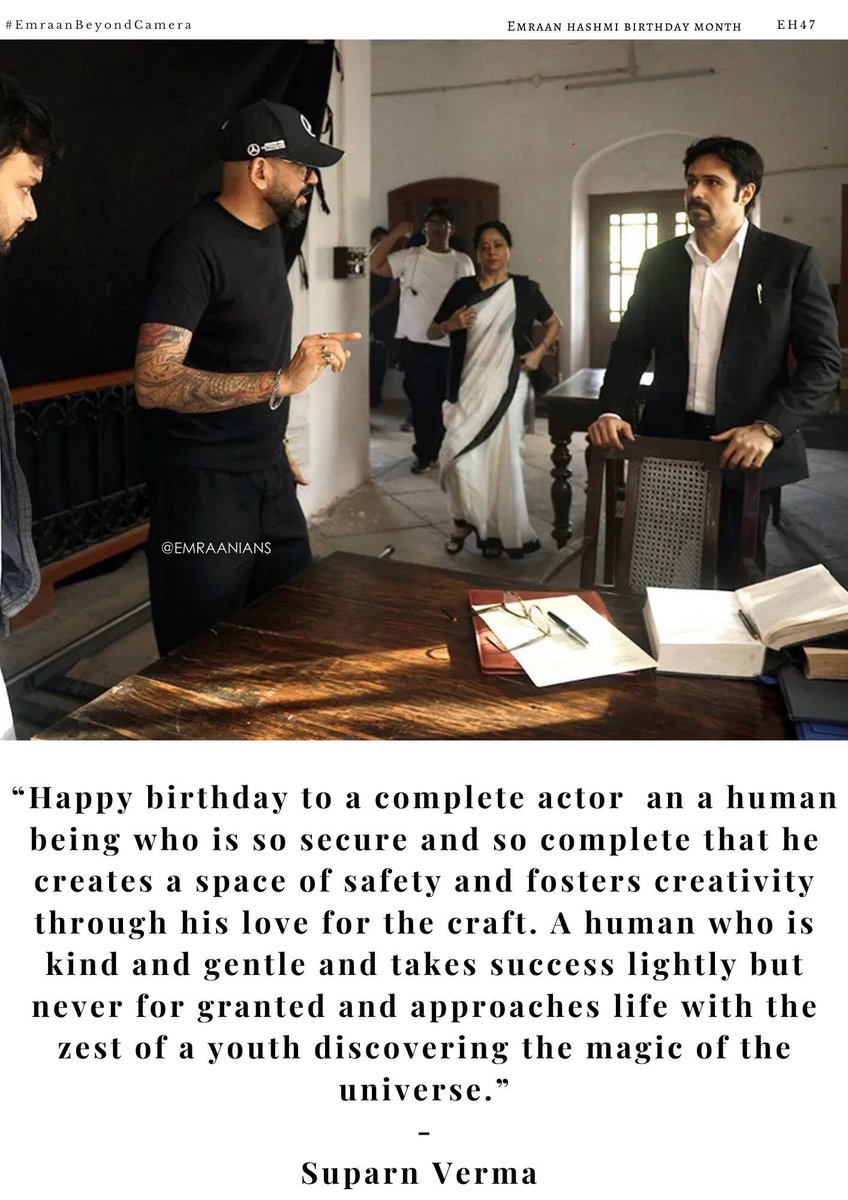 Emraanians's tweet photo. Beyond the camera, a complete man, kind, secure and gentle. โจ @emraanhashmi
Thank you for this beautiful note, @Suparn
#EmraanBeyondCamera #EH47
Emraan Hashmi Birthday Month
#EmraanHashmi https://t.co/U7jceatcv1