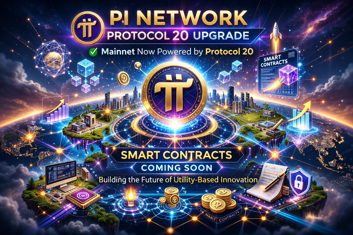 pi_communityy's tweet photo. 🚀 BIG UPDATE: Pi Network Protocol 20 is LIVE!

All major Pi nodes have successfully upgraded to version 20.2 and are now running on Protocol 20 🔥
The Pi Mainnet blockchain has officially completed this major upgrade — marking a huge step forward for the ecosystem 🌐

💡 What does this mean?

✨ Protocol 20 lays the foundation for SMART CONTRACTS
✨ Unlocks new possibilities for real-world utility
✨ Supports scalable, utility-driven innovation

⚙️ Smart contracts will roll out gradually — focusing first on use cases that bring real value to the Pi ecosystem. The types of contracts introduced will evolve based on community needs and ongoing utility creation.

This isn’t just an upgrade… it’s the beginning of a smarter, more powerful Pi Network 💜

🌍 The future is being built NOW
🚀 Stay ready. Stay active. Build utility.
