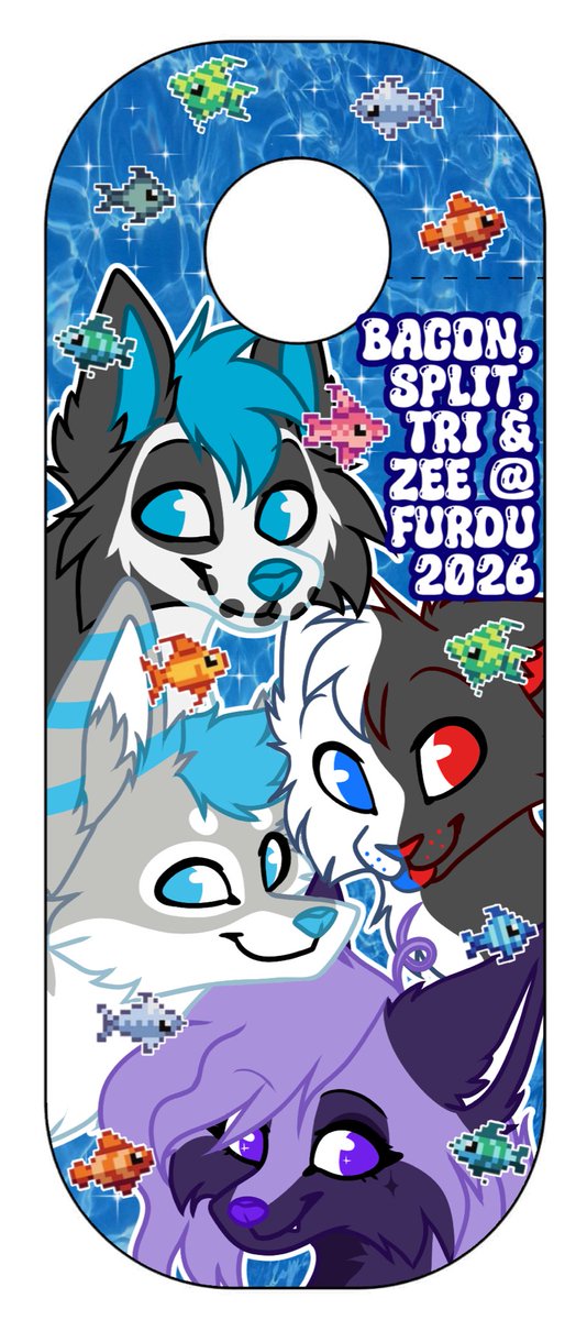 ZeeWildDog's tweet photo. FurDU door hanger! 

Doin commissions for these ~ $20 AUD a headshot. Feel free to dm if interested! 🥰💜 https://t.co/oR34rZUBWz
