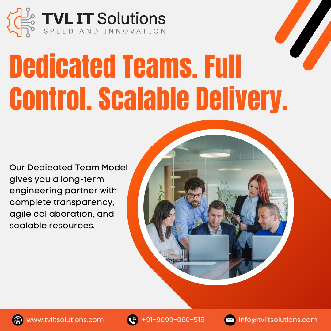 TVL_IT_Solution's tweet image. Need long-term development with full control? Our Dedicated Team Model scales with your product and goals.
👉 Get started today: tinyurl.com/4t6vxrkb
#dedicatedteam #saas