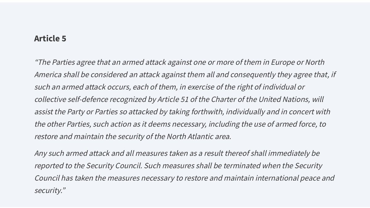 <a href="/E_Jellerson/">Eric J</a> <a href="/astraiaintel/">Astraia Intel</a> Haave you ever read the NATO 5 th article? Read the first sentence…