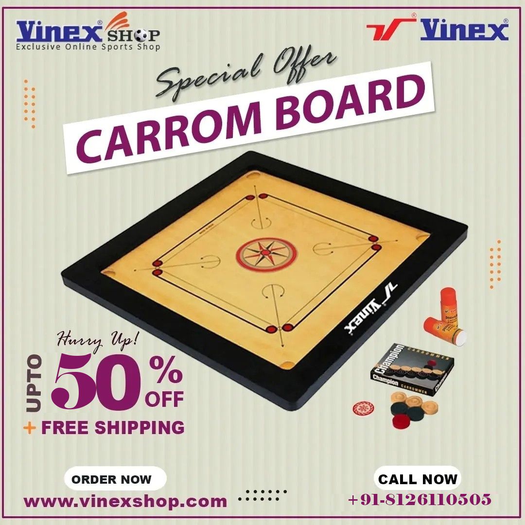 vinexshop's tweet photo. Super Saving Sale Alert! 🎉
Gear up for some epic carrom action!
👉 Get Up to 50% OFF on our wide range of Carrom Boards &amp; Accessories. Don't miss the chance to elevate your game!

Offer valid till stocks last.
🛒 Shop Now: https://t.co/7JkKl1KC0e
Call Us at +91-8126110505
#Vinex https://t.co/BSJ6EoY6pF