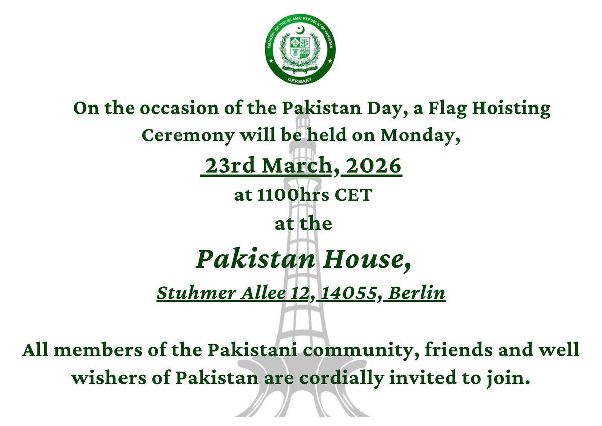 Pakistan Embassy Germany tweet media