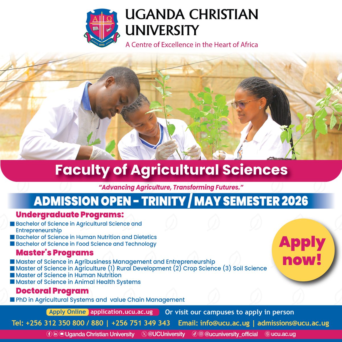 FACULTY OF AGRICULTURAL SCIENCES tweet media