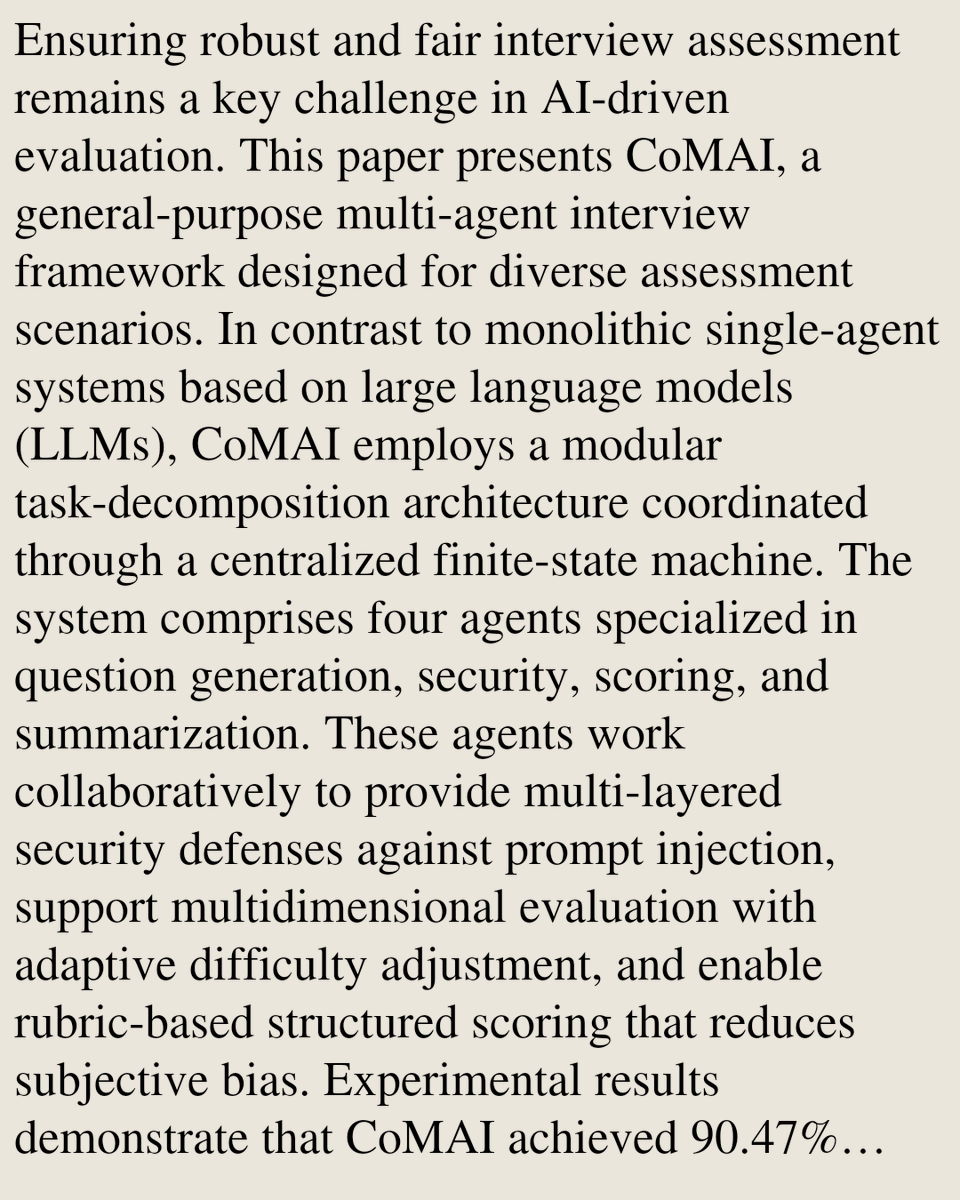 Multiagent Systems arXiv tweet media