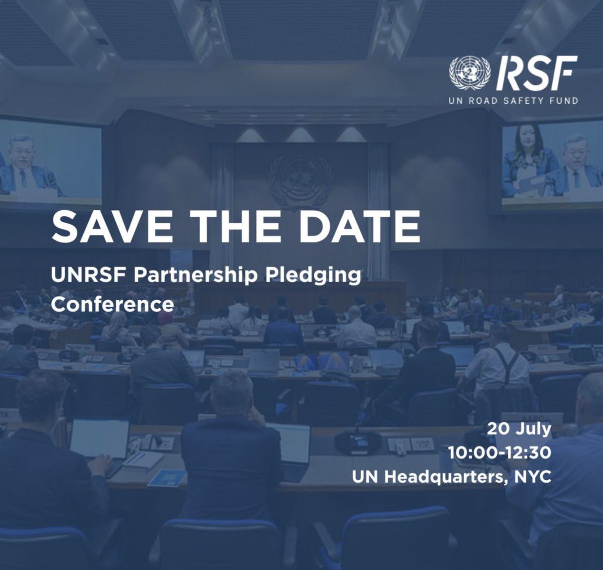 Looking ahead to the UNRSF Partnerships Pledging Conference on 20 July at UN Headquarters in New York.

A key opportunity to mobilize support and partnerships and accelerate life-saving road safety action during the Decade of Action for Road Safety 2021–2030.

Every commitment