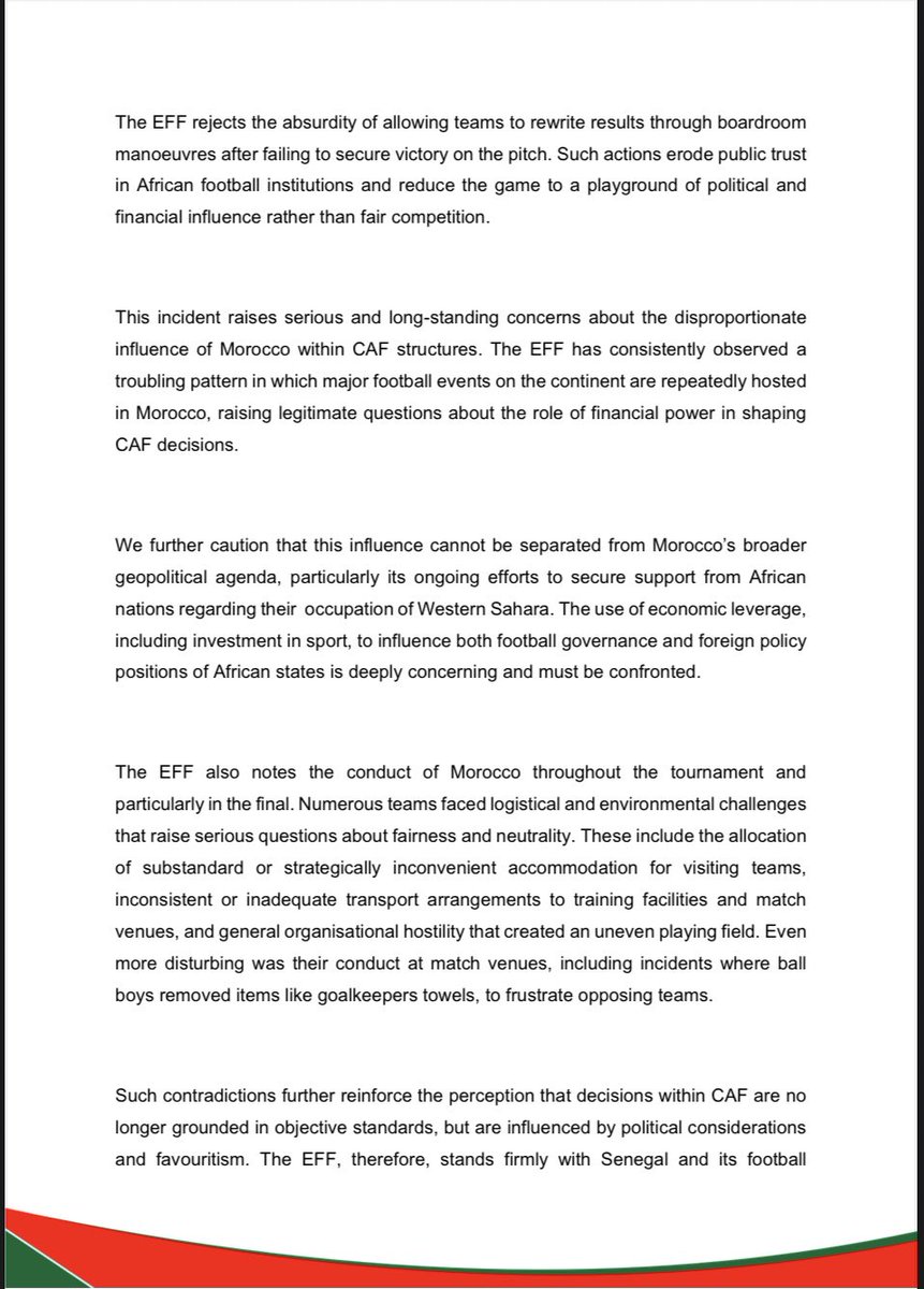 Economic Freedom Fighters tweet media