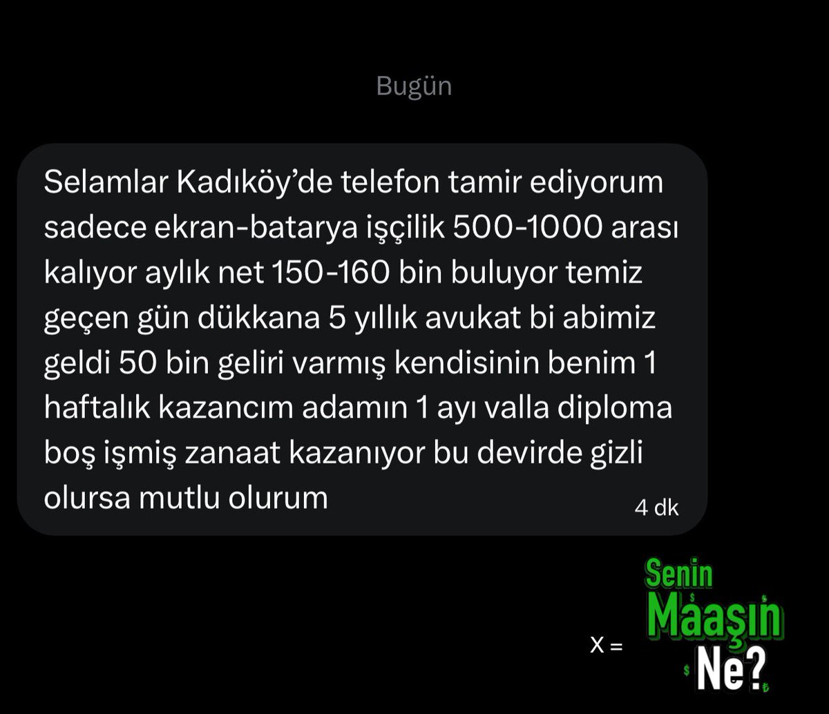 Senin Maaşın Ne? 💸 tweet media