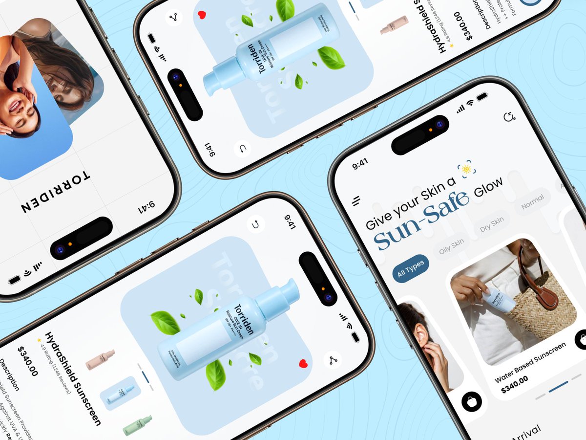 M_Creationz's tweet image. Skincare, simplified.
Built for clarity. Designed to convert. Clean &amp;amp; Minimal Experience by Master Creationz -Global UI UX Design Studio dribbble.com/shots/27194337…

#uiux #appdesign #mobileapp #uxdesign #ecommerce #productdesign #uidesign #DesignInspiration