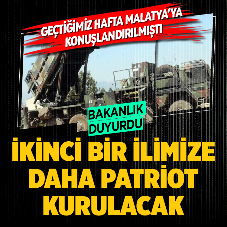 🚨Bakanlık duyurdu! Geçtiğimiz hafta Malatya’ya konuşlandırılmıştı: İkinci bir ilimize daha Patriot kurulacak

🔔Haberin detayları için tıklayın ⤵

milligazete.com.tr/bakanlik-duyur…