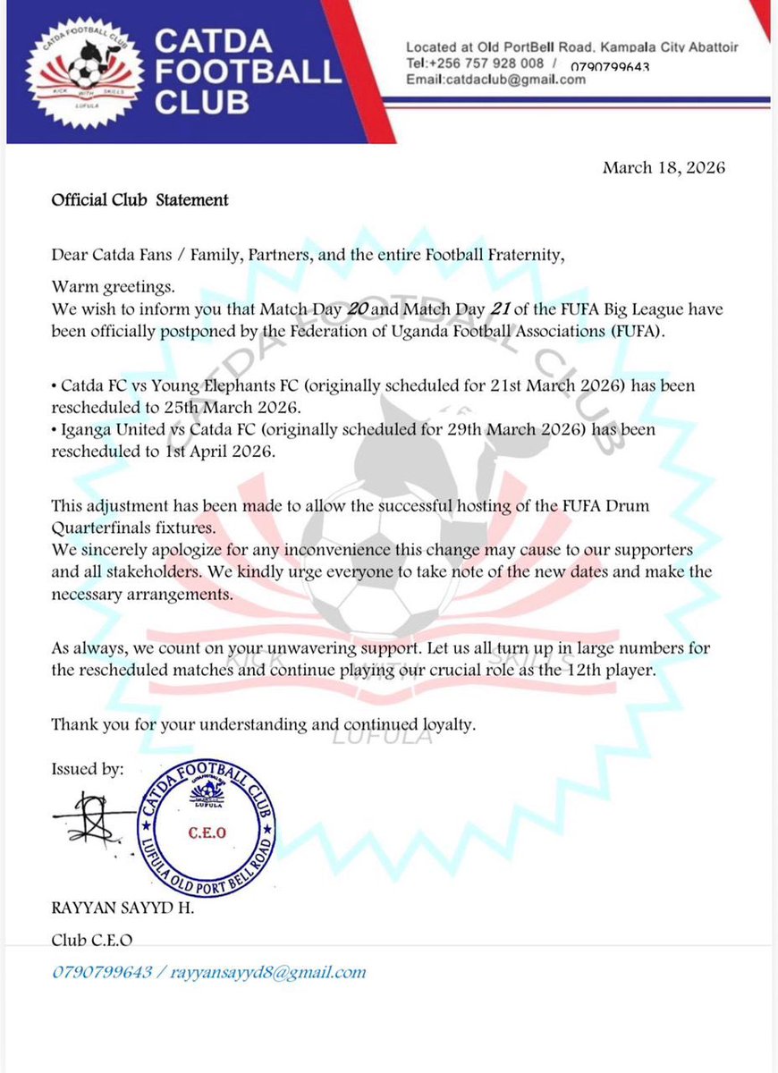 CATDA FC tweet media