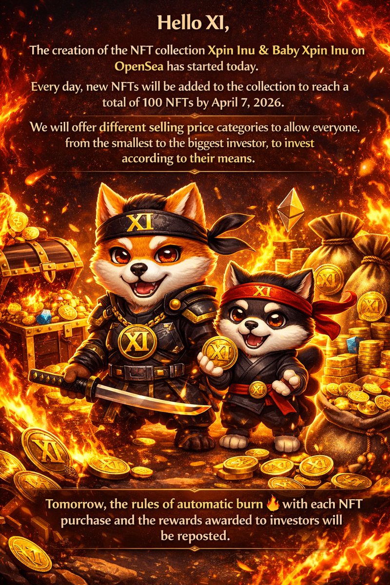 Xpininu's tweet photo. https://t.co/3Aua5nrmKt
#opensea #collection #xpininu #babyxpininu #shiba #nft #bnb #ethereum #burn #strategy 🔥 https://t.co/H1Ui8CHeYR