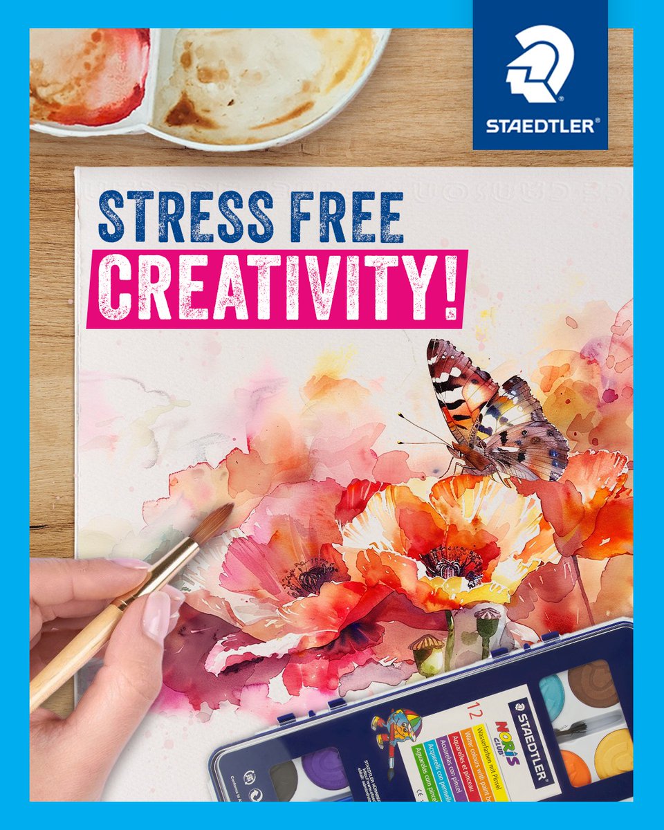 vanschaik1's tweet image. Each brushstroke is an adventure 🎨 From soft washes to bold splashes, let Staedtler watercolours bring your ideas to life 🌊✨

Shop now: bit.ly/47mC56m

#VanSchaik #Staedtler #StressFreeCreativity #Stationery