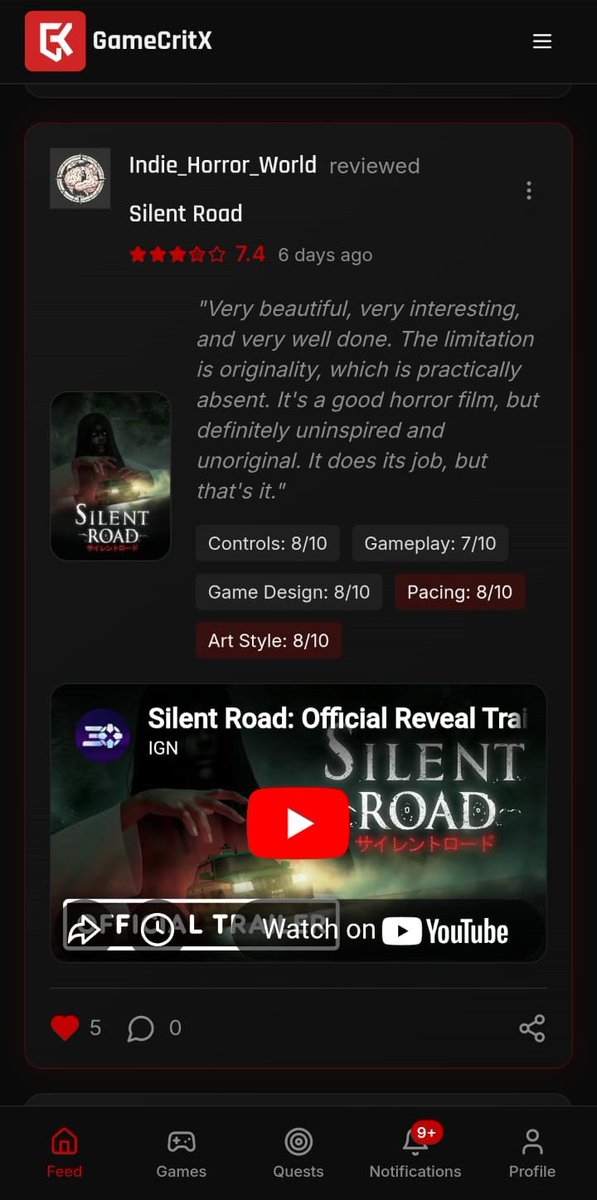 We2Studios's tweet image. Finally… game reviews that make sense 😮‍💨🎮Detailed ratings + social features = no more bad picks 🚫

🌐 gamecritx.com 
📱 play.google.com/store/apps/det…

#gaming #videogames #gamereviews #onlinegaming #indiegames #gaminglife