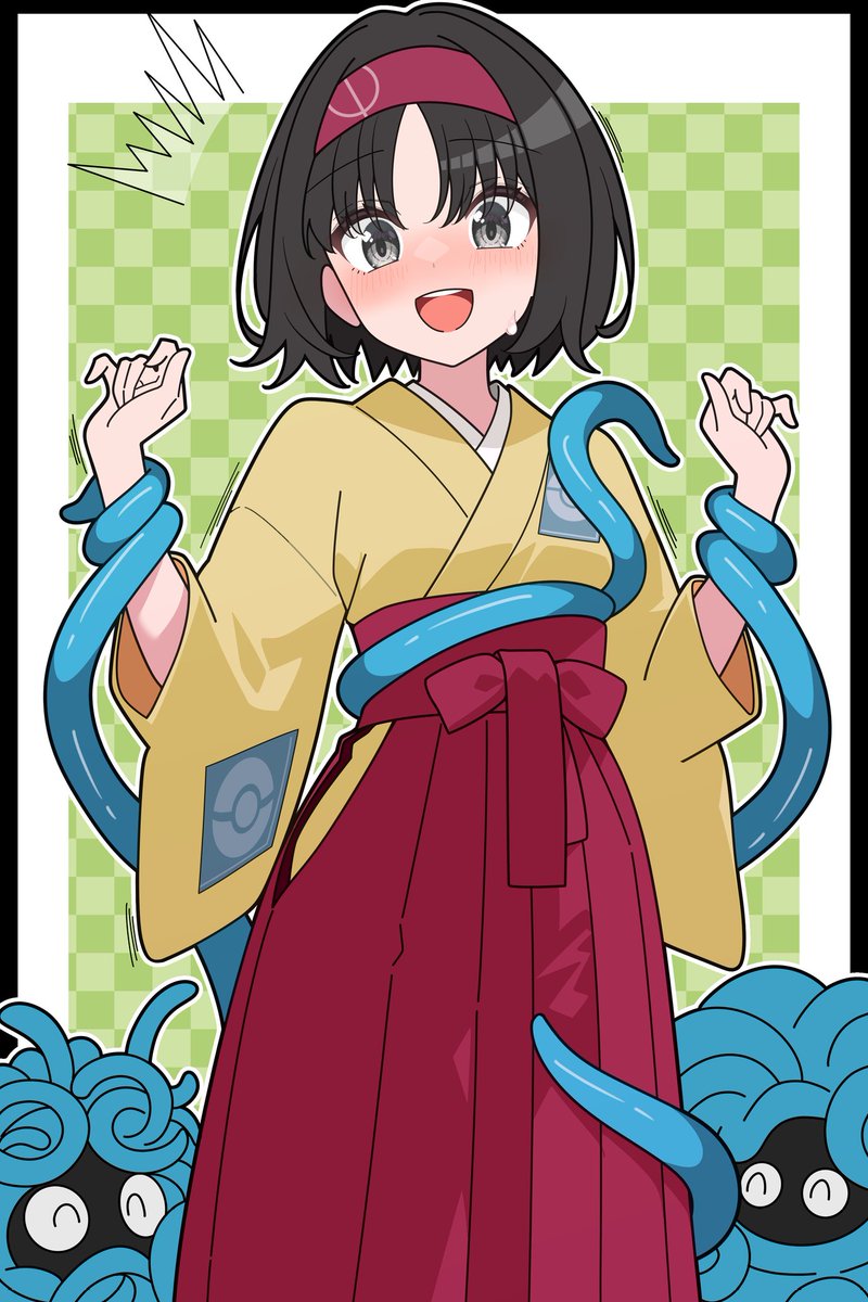 モンジャラとモジャンボに好かれるエリカ
 #ポケモン  #Pokemon