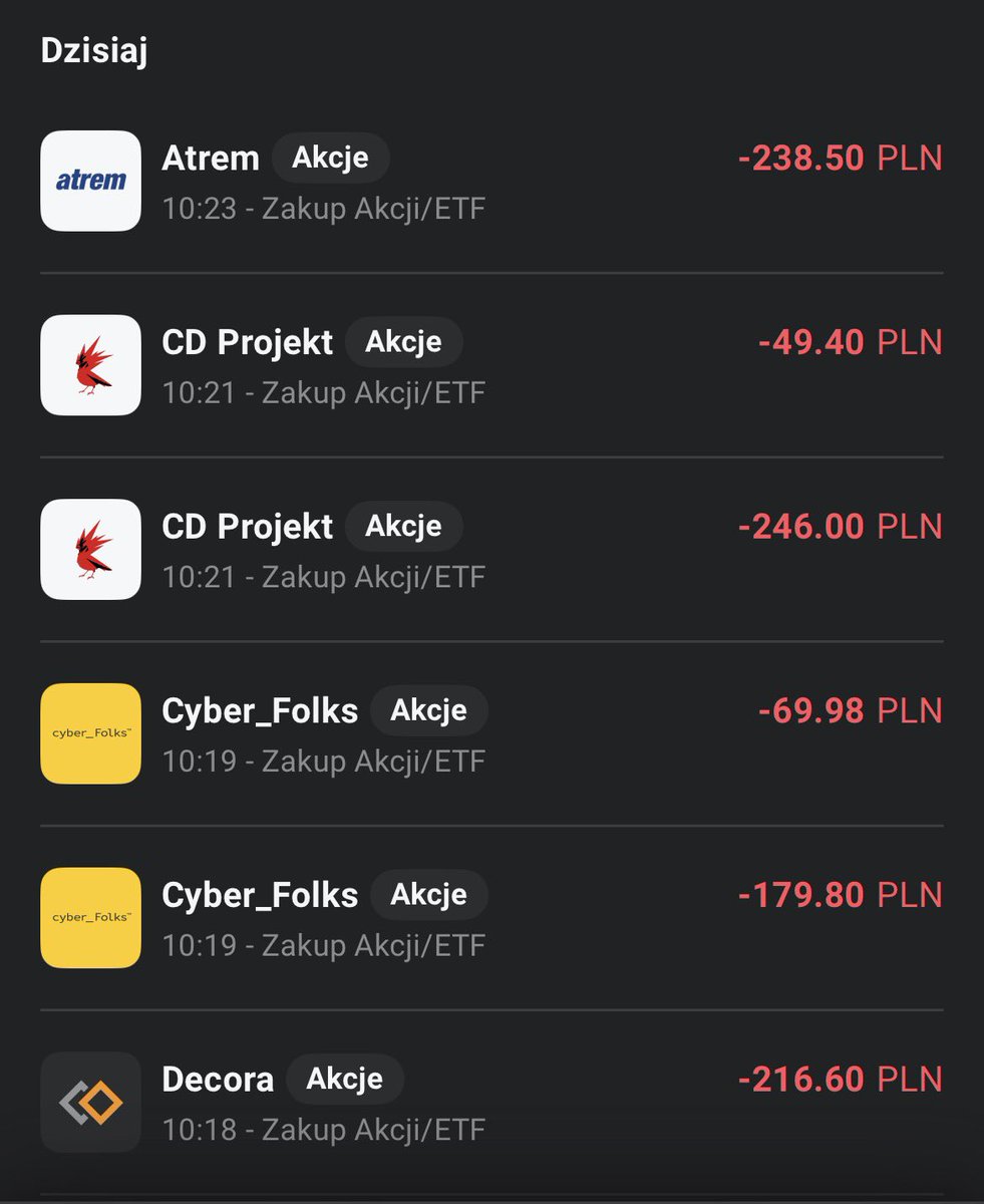 ZbigniewAwski's tweet image. Sprzedaż #TXT i zaksięgowanie 1000 zł straty na IKE. Szkoda że tak późno, ale trudno. I zakup #DCR, #ATR, #CDR, #CBF. Raczej ciężko żeby w krótkim terminie odrobiły 60% straty na Text… Ale lepiej późno niż później…
#FinX, #FinTwitt