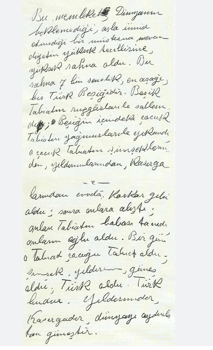 🇹🇷TÜRK Nedir..?

“Bu memleket, dünyanın beklemediği, asla ümid etmediği bir müstesna mevcudiyetin yüksek tecellisine, yüksek sahne oldu. Bu sahne 7 bin senelik, en aşağı, bir Türk beşiğidir. Beşik tabiatın rüzgarları ile sallandı; beşiğin içindeki çocuk tabiatın yağmurları ile