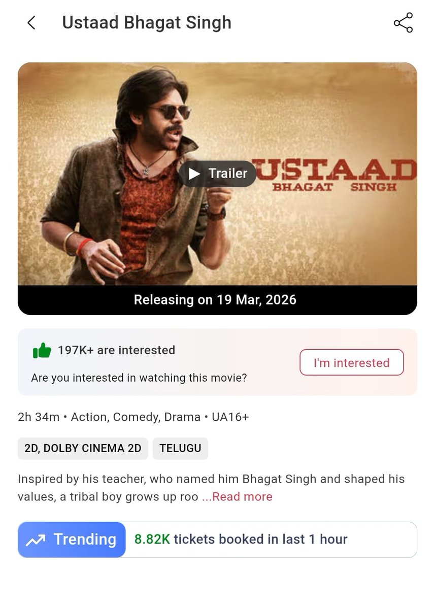 urs_koushik_'s tweet photo. Grand release tomorrow 💥🕺

#UstaadBhagatSingh https://t.co/EZ4NPjbbin