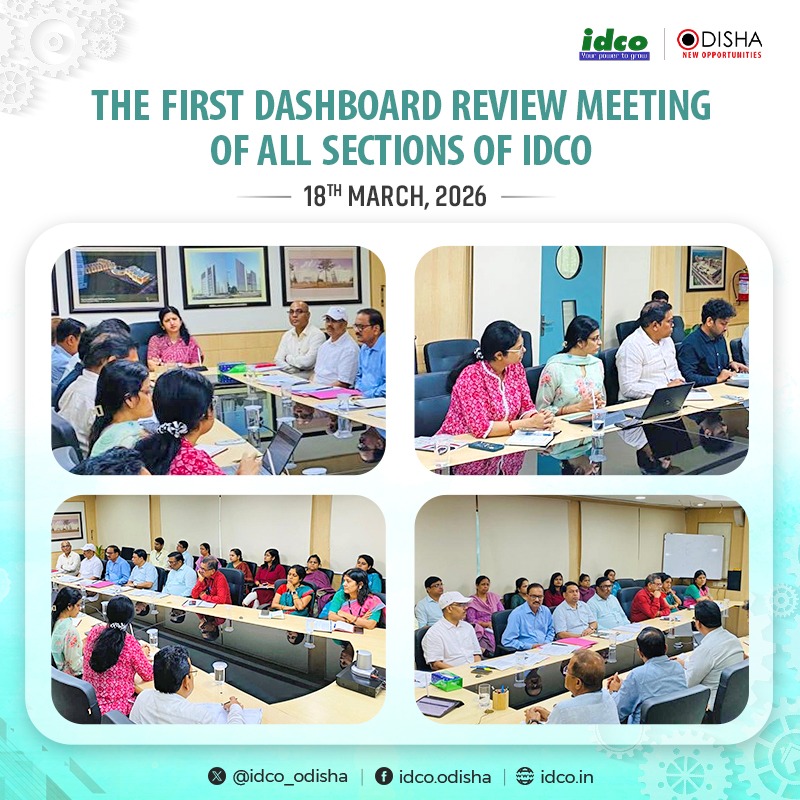 The first dashboard review meeting of all sections of #IDCO was convened today under the chairpersonship of Smt. <a href="/ushapadhee1996/">Usha Padhee</a>, focusing on urgent issues requiring immediate attention and coordinated action.