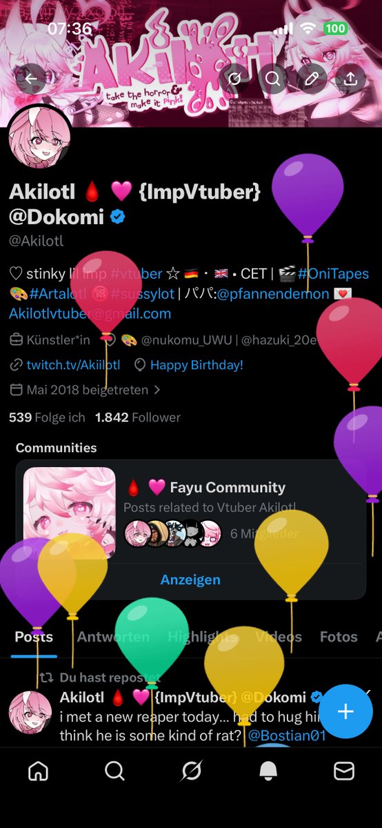 Akilotl 🩸 🩷 {ImpVtuber} @Dokomi tweet media